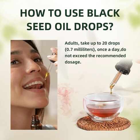 عبوتان من زيت الحبة السوداء العضوي المعصور على البارد من سوائل زيت الحبة السوداء قطرات الدعم المناعي | خالي من السكر | نباتي | غير معدل وراثيًا |- تركيبة سائلة طبيعية 60 مل (4 أونصة) in Saudi Arabia