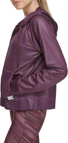 DKNY Women's Zip Up Sprint Mesh Hoodie in Kuwait