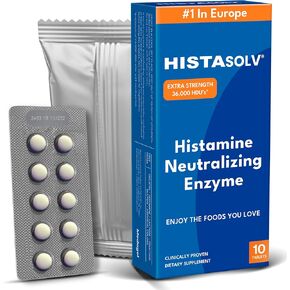 HISTAsolv Histamine Neutralizing Diamine Oxidase (DAO) Enzyme, Extra Strength 36,000 HDUs, Dietary Supplement for Histamine Breakdown, Lactose & Gluten Free DAO Supplement, Pack of 10