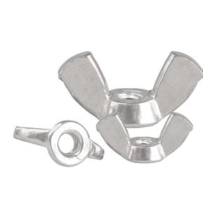 M8 Wing Nuts,304 Stainless Steel Wing Nuts Fasteners Parts Butterfly Nut,Hand Twist Secure Fasteners,10Pcs, Silver