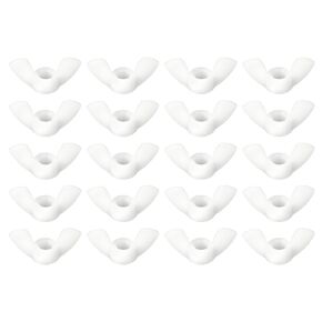uxcell M6x1.0" Wing Nut 25 Pcs, Nylon Butterfly Wing Nuts Fasteners Parts Hand Twist Tighten Wing Nuts for Machinery Electronic Equipment DIY, Black