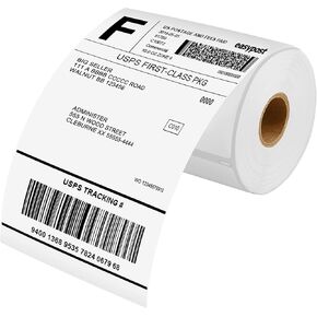 MaxGear 4" x 6" Thermal Shipping Labels, Compatible with DYMO 1744907 LabelWriter 4XL, Thermal Internet Postage Labels, Strong Adhesive & Perforated, 880 Pcs/4 Rolls (Not Compatible with 5XL)