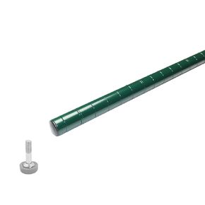 Thunder Group CMEC072 Shelving Post, 74"H, with Leveling Foot, Heavy Duty, epoxy Coated, Green, NSF, Pack of 4