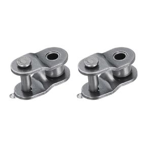 uxcell 2Pcs #420 Chain Offset Half Link Roller, 1/2" Pitch Carbon Steel, Standard Chain End Connector Split Links