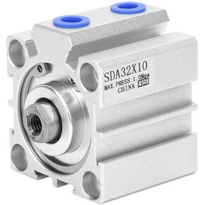 SDA32 Pneumatic Air Cylinders Sealing Thin Air Cylinder Double Action Air Cylinder Aluminum Alloy Air Cylinder for Equipment(SDA32X10)