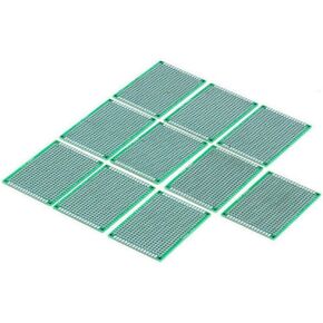 Gump's grocery 5PCS Double Side Prototype PCB Tinned Universal Breadboard 5x7 cm 50mmx70mm FR4