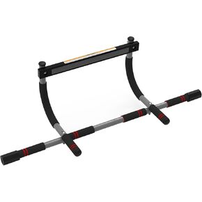 8 & 12-Grip Doorway Pull-Up Bar - Heavy-Duty Steel Chin-Up Bar for Home Gym, Indoor Fitness Workout Equipment