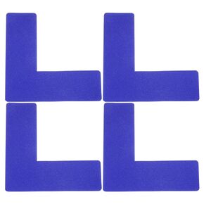YOKIVE 4 Pcs 5S Location Marking Corner, L Shaped Floor Markers Strikers | Durable for Office Table, Desk, Floor, Steps (Blue, 2x2x0.8-inch)