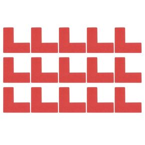 YOKIVE 25 Pcs 5S Location Marking Corner, L Shaped Floor Markers Strikers | Durable Tape for Home Table Top, Desk, Floor, Step (Red, 2x2x0.8-inch)