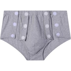 Adult Snap Closure Bedridden Patient Shorts,Hook and Loop Soft Cotton Tear Away Shorts for Men, Hospital Pants for Home Care/Post Surgery/Dialysis/Elderly/Fracture/Disability/Rehab