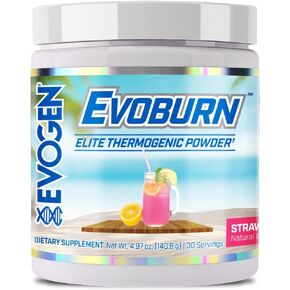 Evogen Evoburn Fat Burning Powder, Thermogenic Metabolism Booster, Diet Support, MitoBurn, Innoslim, ProGBB, Appetite Control, for Men & Women, 30 Servings (Strawberry Lemonade)
