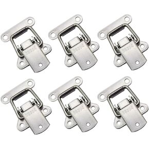 304 Stainless Steel Twist Latch with Keeper and Spring Butterfly Draw Latch Suitable glrovazas for Small case, Toolbox, Device Box 6Pcs