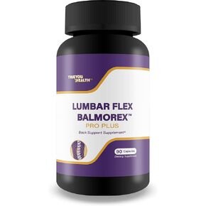 Lumbar Flex Balmorex Pro Plus Back Supplement - Our Best Back Pills - Natural Back Support Supplement - Lower Back Stiffness - Lower Back Ache Back Pills Back Aches