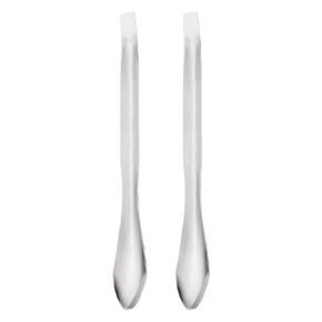 YOKIVE 2 Pcs Micro Spoons, Mini Measuring Scoops with Single Head | Sampling Reagents, Great for Lab (Silver Tone, Stainless Steel, 4.92-Inch)