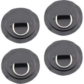 4PCS 8cm Inflatable Boat Rope Buckle Surfboard Stainless Steel D Ring Buckle Pulp Board Storage PVC Patch Suitable for PVC Inflatable Boat Kayaks Canoes Surfboard