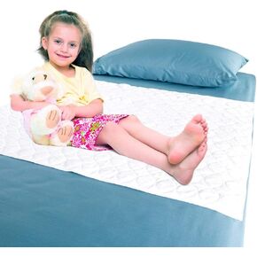 Deluxe Extra Absorbent Waterproof Mattress Sheet Protector for Children, 6 Cup Urine Absorption, Machine Washable, Dryer Friendly, 34" x 36" + Two 18" Flaps