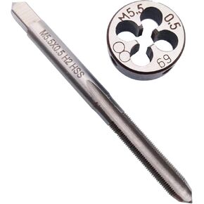 HSS M5.5 x 0.5mm الحنفية وM5.5 x 0.5mm يموت متري الموضوع اليد اليمنى