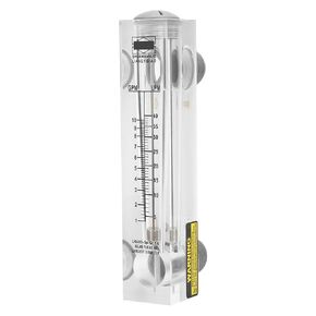 Adjustable Knob 1-10GPM Water Liquid Meter, LZM-25 0.6 MPa Acrylic Plexiglass Liquid Inline Flowmeter, for Measuring Rate of Liquid Medium