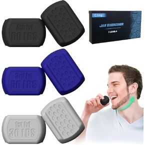 Jaw Exerciser for Men & Women – Silicone Jawline Exerciser Tablets – Double Chin Reducer Eliminator – Different Resistance Levels – Powerful Jaw Trainer