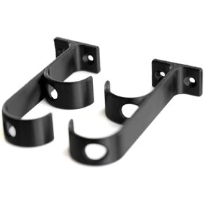 SplashNColor Pool Cue Holder for Under Snooker Table 2-Cue Stick Double Holder, Cue Hook Bridge Stick Cue Stick Holder Under the Pool Table, Billiard Stick Organizer Accessory Mount Black, 2-Pack