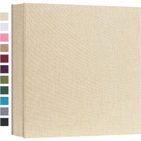 potricher Photo Album 8x10 160 Pockets Linen Cover 8x10 Photo Album, 8x10 Photo Picture Book for Family Wedding Anniversary Baby Vacation Black