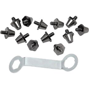 Almencla 12Pcs Football Boot Studs Replacement Spikes Aluminum Alloy Professional Rugby Studs Soccer Boot Cleats for Athletic Sneakers