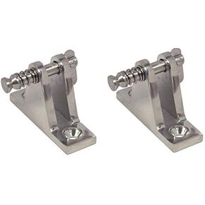 Marine Part Depot Two Stainless Steel Bimini Top Deck Hinges with Pin