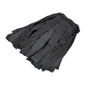 MECCANIXITY Commercial Mop Heads Replacement 35x16cm Polyester Fiber for Wet/Dry Mop Floor Cleaning Pads, Black
