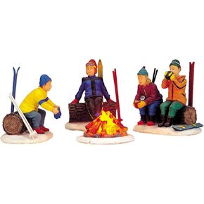 Lemax Christmas - Skiers Campfire (04468) - Set of 4
