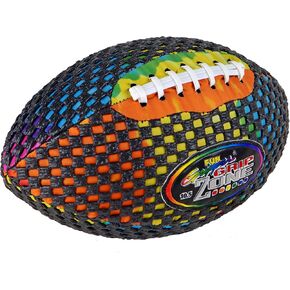 fun gripper-Grip Zone 10.5 Inch Tie-Dye Football, Grip mesh Covering (New Look & Feel) Youth, Junior & Pee Wee Footballs -Size- Ages 15 and up by: Saturnian I P.E. Supplier