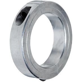 2C-200-A Aluminum Two-Piece Clamping Collar, 2" Bore Size, 3" Outside Diameter, 5/16"-24 x 1" Set Screw
