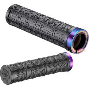 Supacaz 0660902386505 Manopole GRIZIPS Nere/Oil Slick Unisex-Adult, Noir, Unica