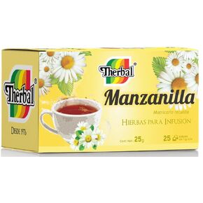 Therbal - Chamomile Tea (25ct) - Té de Manzanilla Sobres de 1g Cada Uno