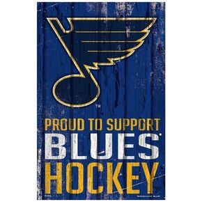 Wincraft NHL St. Louis Blues SignWood Proud to Support Design, Team Color, 11x17