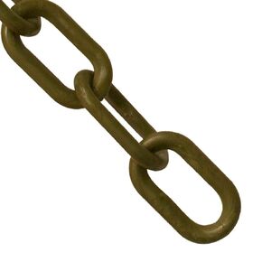 Mr. Chain Heavy-Duty Plastic Barrier Chain, Khaki Gold, 2-Inch Link Diameter, 25-Foot Length (51007-25)