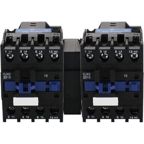 Baomain AC Contactor with Interlock CJX2-2510 24VAC 40A 6KV 50/60Hz 660V 3 Phase 3-Pole 1NO Normally Open DIN Rail Mount Pack of 2
