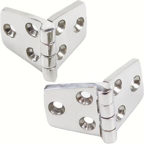 Heavy Duty Marine 316 Stainless Steel Butt Hinges ，Boat Caravan Cabinet Shed Garden Wooden Door & Gate Casting Hinge Hardware (2 Pcs)