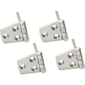 Heavy Duty Marine 316 Stainless Steel Butt Hinges ，Boat Caravan Cabinet Shed Garden Wooden Door & Gate Casting Hinge Hardware (2 Pcs)
