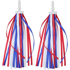 1Pair(2pcs) Bike Streamers Bike Tassels for Kids Girls, 28cm Ribbon Silky Polyester Streamers for Children's Scooter Bicycle Tricycle Handlebar Decorations Accessories