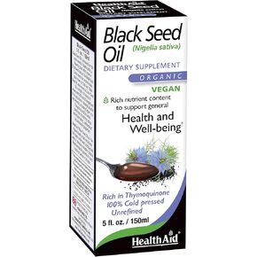 Black Seed Oil, 100% Natural, Cold-Pressed to Retain Natural Flavor and Nutritional Value, Rich Nutrient Content to Support General Health and Well-Being, Vegan