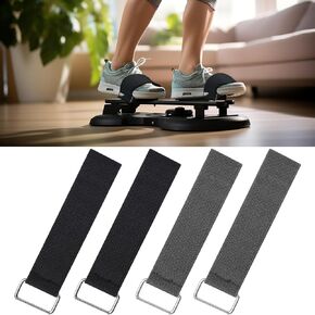 4 PCS Ellipse Leg Exerciser Machine Pedal Straps, Adjustable Elliptical Trainer Pedal Belt for Under Desk Elliptical Peddler Pedal Exercixer for Seniors Fitness Home Sports Accessories