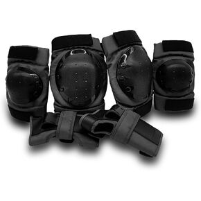 Emove Adult Knee Pads Elbow Pads Wrist Guards 3 in 1 Protective Gear Set for Skateboarding, Skating, Inline Skating, Roller Skating, Scooter, Biking and Multi-Sports