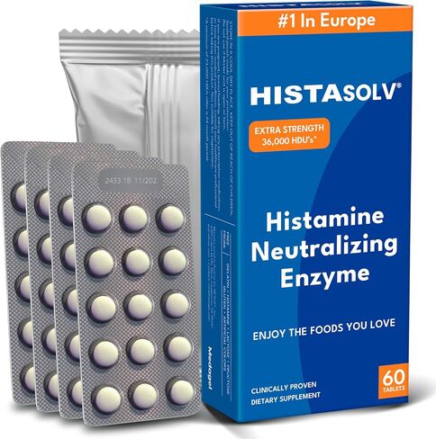 HISTAsolv Histamine Neutralizing Diamine Oxidase (DAO) Enzyme, Extra Strength 36,000 HDUs, Dietary Supplement for Histamine Breakdown, Lactose & Gluten Free DAO Supplement, Pack of 10 in Saudi Arabia