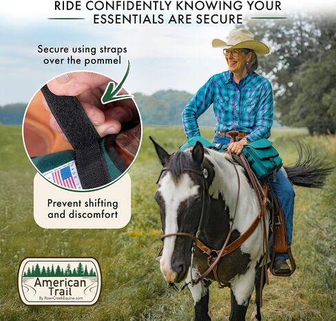 Premium High-Capacity Horn/Pommel Bag for Western Horse Saddles - American-Made Craftsmanship in Saudi Arabia