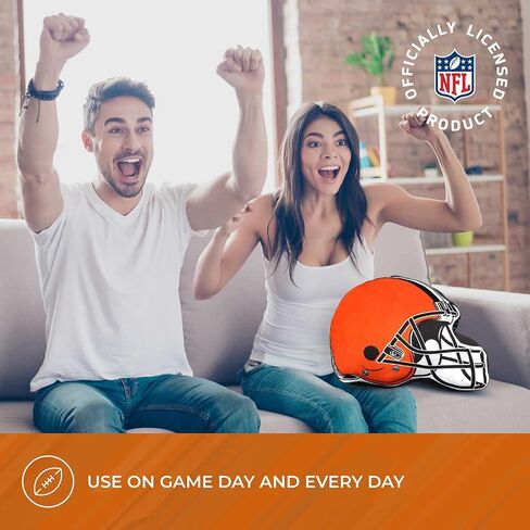 Northwest NFL Helmet Football Super Soft Plush Pillow - 16" - Decorative Pillows for Sofa or Bedroom - Perfect for Game Day (Cleveland Browns - Orange) in Saudi Arabia