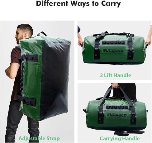 Buffalo Gear Large Waterproof Dry Bag - 150L Super Waterproof Duffel Bag Heavy Duty Waterproof Travel Bag for Boating Kayaking Motorcycling Hunting Camping in Kuwait