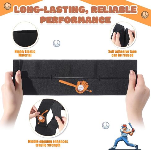 قطعتان من قفازات البيسبول ملفوفة بحزام قفازات البيسبول والكرة اللينة للحفاظ على تشكيل الجيب بسرعة، سهلة الارتداء والخلع، ملحقات قفازات البيسبول تناسب معظم مقاسات القفازات in Kuwait