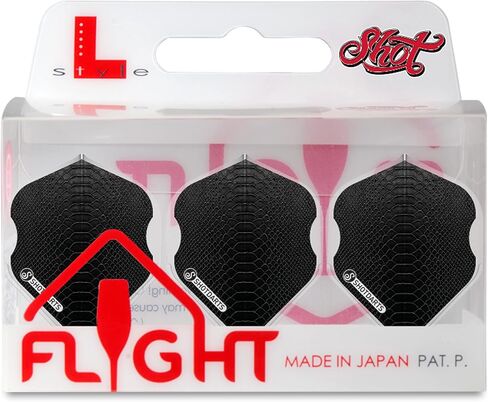 Shot Darts Dart Flights L-Style EZ L1 Standard Shape Americana Gator Dart Flight Set Black- Ultra durable 150 Micron thickness, 90 degrees-Pre molded fins for maximum accuracy and perfect aerodynamics in Saudi Arabia