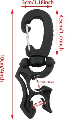 مشبك خرطوم غوص 2 قطعة، مشبك خرطوم غوص أسود، مشبك خرطوم غوص مزدوج BCD مع مشبك خطاف لإكسسوارات الغوص والغطس، مشبك حامل خرطوم غوص in Saudi Arabia