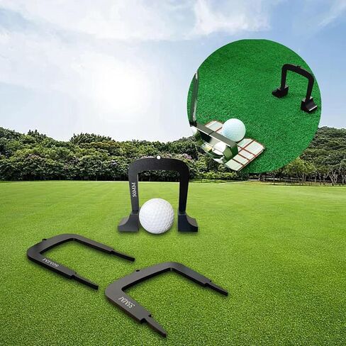 3 Piece Putting Gate Goal Gate Lightweight Metal Putter Target Accessory Precision Practice Equipment in Kuwait